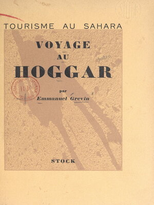 cover image of Tourisme au Sahara